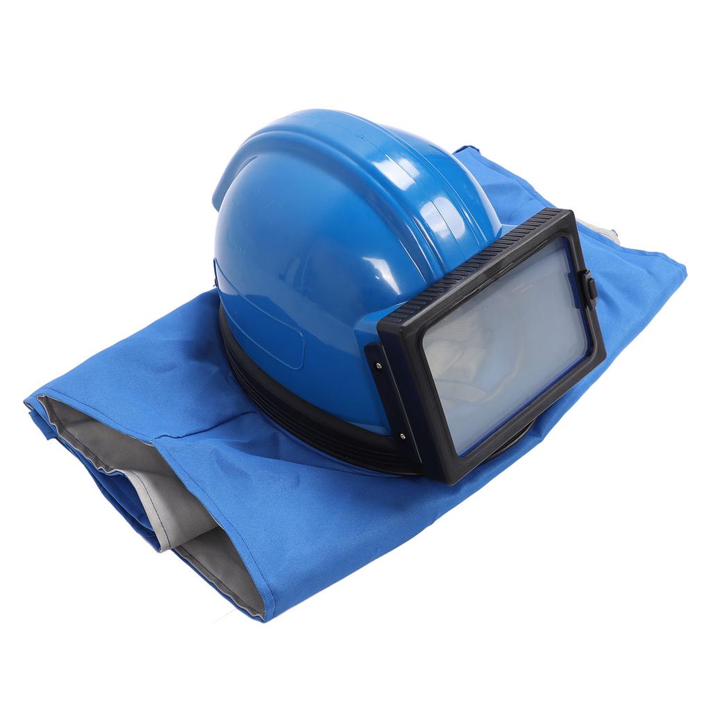 Casque de sablage avec entrée de 1/4 pouce et filetage de 13 mm, cagoule de protection pour le sablage et la pulvérisation