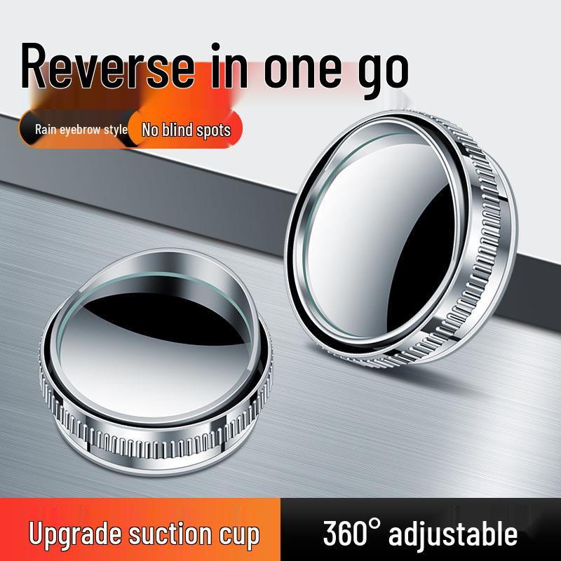 Verstellbarer Totwinkelspiegel mit Saugnapf für Autos – Kleiner, runder Rückspiegel