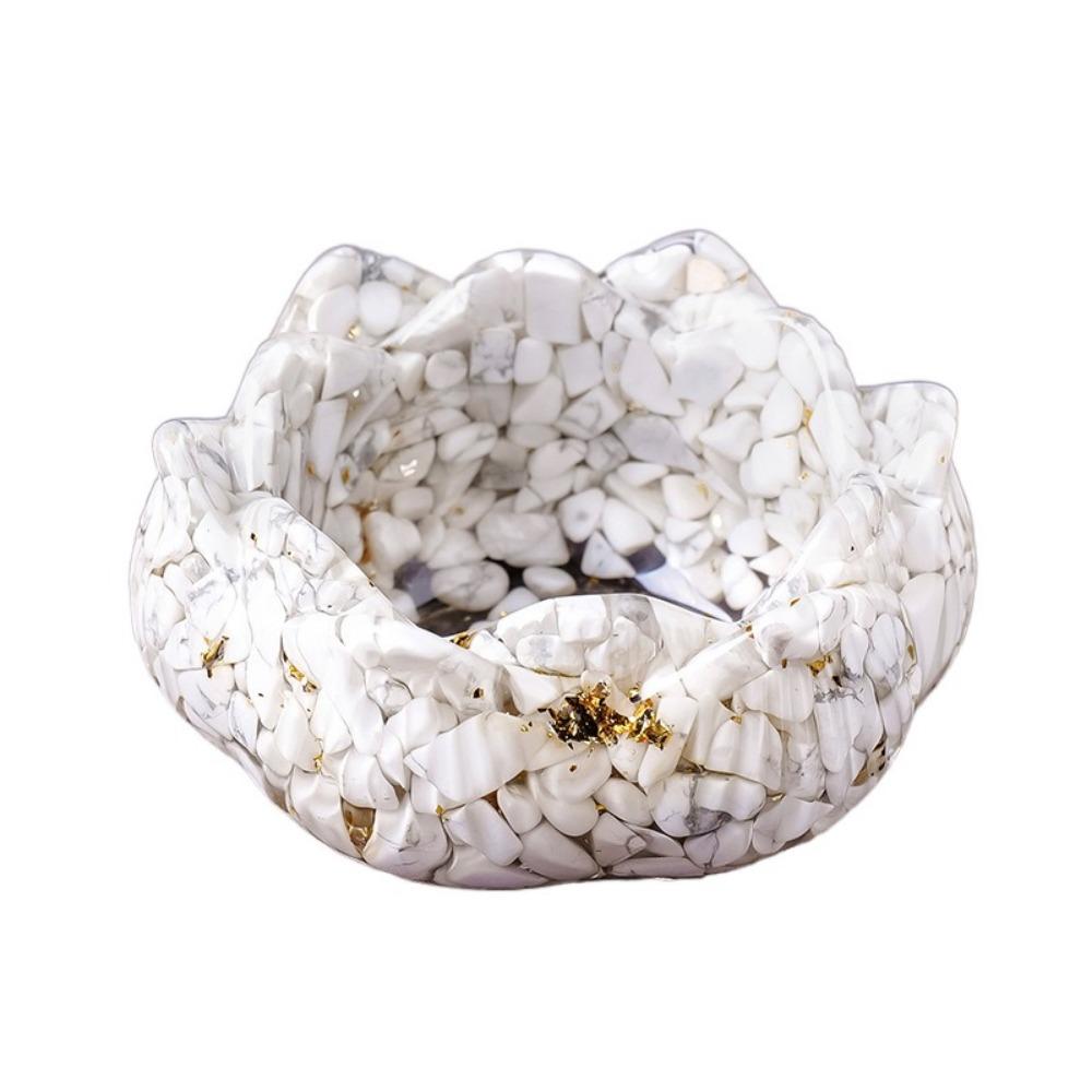 Lotus Shape Crystal Incense Holder Creative Jewelry Storage Container  Crystal Storage