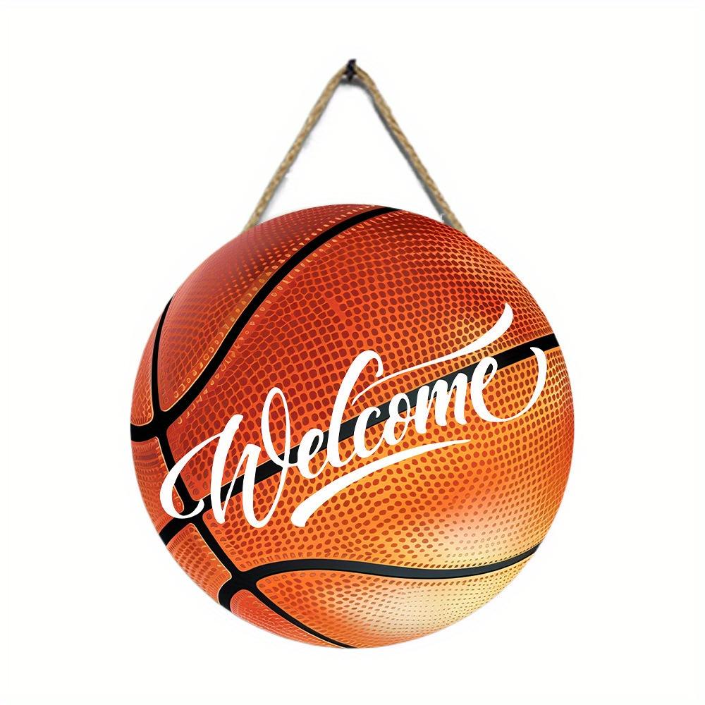 

2d плоское настенное украшение, настенный круглый приветственный деревянный знак, баскетбол 20 см*20 см, деревянное украшение, баскетбольная команда, подарок, настенное искусство, декор, деревянный знак 20cm*20cm