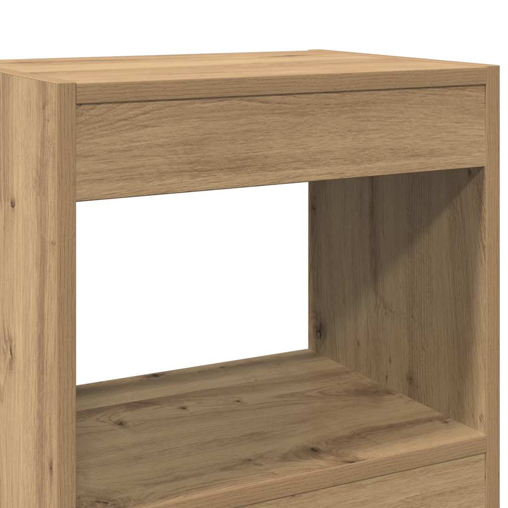 Bookshelf Room Divider Artisan Oak 40 X 30 X 198 Cm