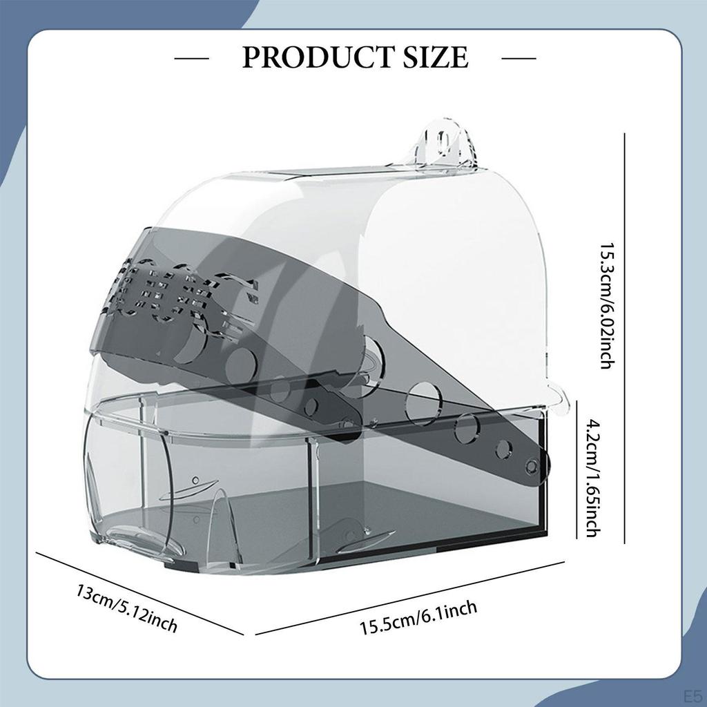 Bird Bath Box Bathtub Food Feeder Holder Tray Versatile Birdcage Accessory Cleaning Pet Supplies