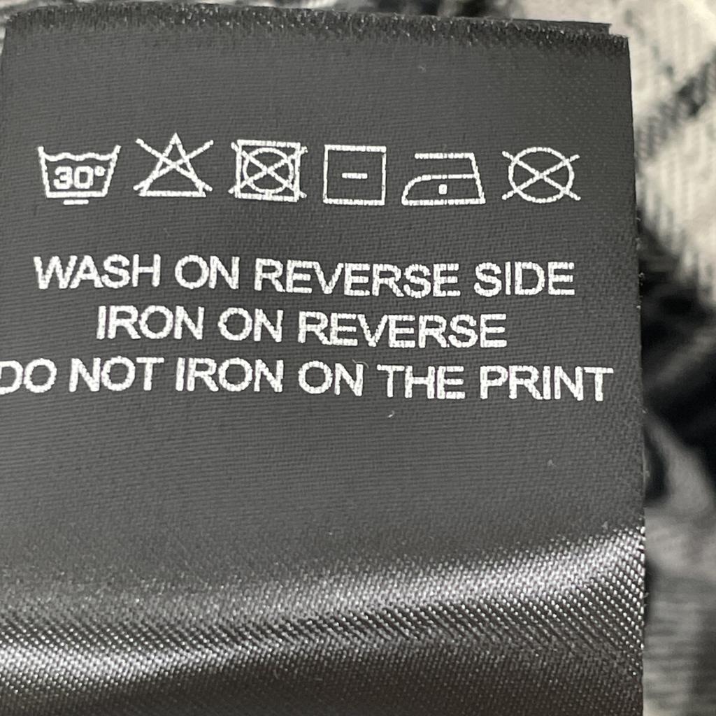 Vetements 22AW UA53SH750B Double Anarchy Flannel Shirt Tops S White X blackUsed