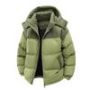 Unisex European-Size Hooded Winter Cotton Jacket - Windproof, Thick, Casual & Trendy
