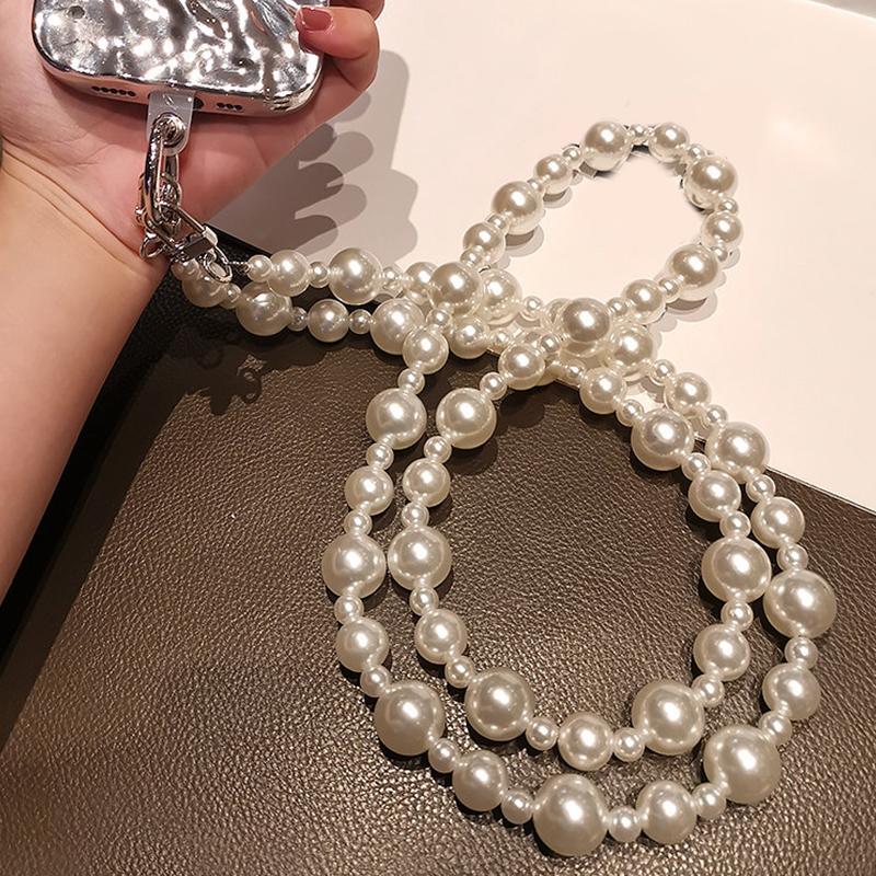 Lanière Anti-Perte Universelle pour Téléphone Collier Porté en Bandoulière Chaîne de Téléphone Longues Bandoulières Perles Pour Iphone Xiaomi Samsung Huawei Pendentifs