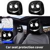 Stretch Car Headrest Cover Set 2 Pack, Visual Cabin Covers for Dust Care and Horror Theme Vehicle Decoration Update