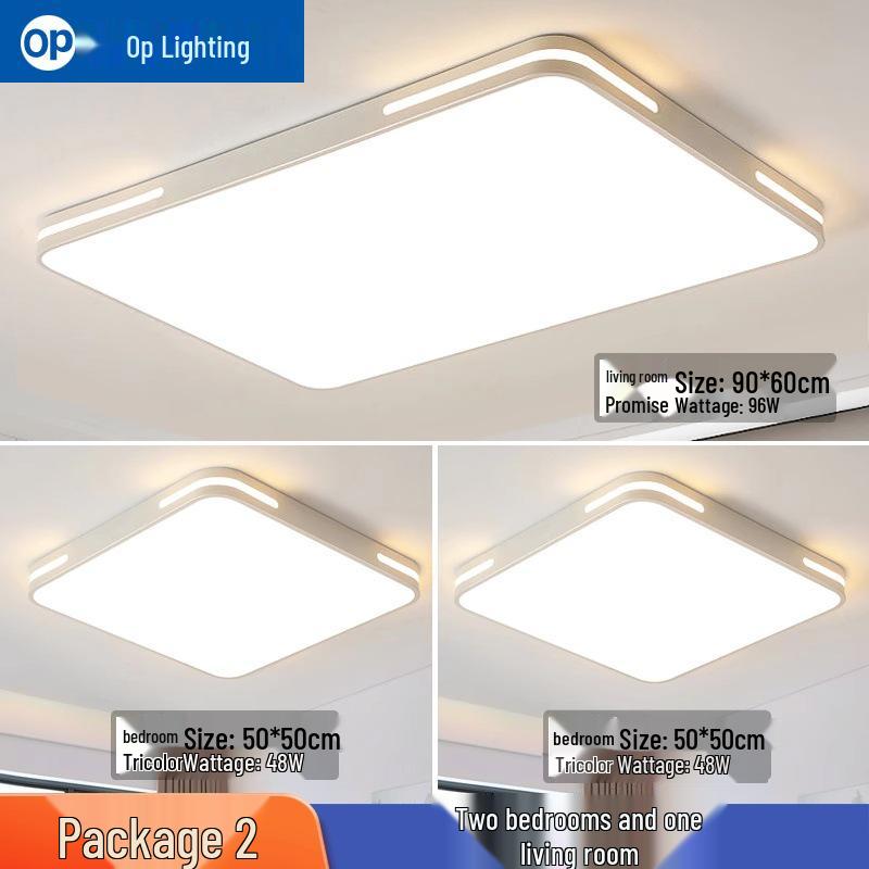 Ultra-Thin Minimalist LED Ceiling Light for Living Room, Dining Room, Bedroom - Modern Whole House Lighting Package
