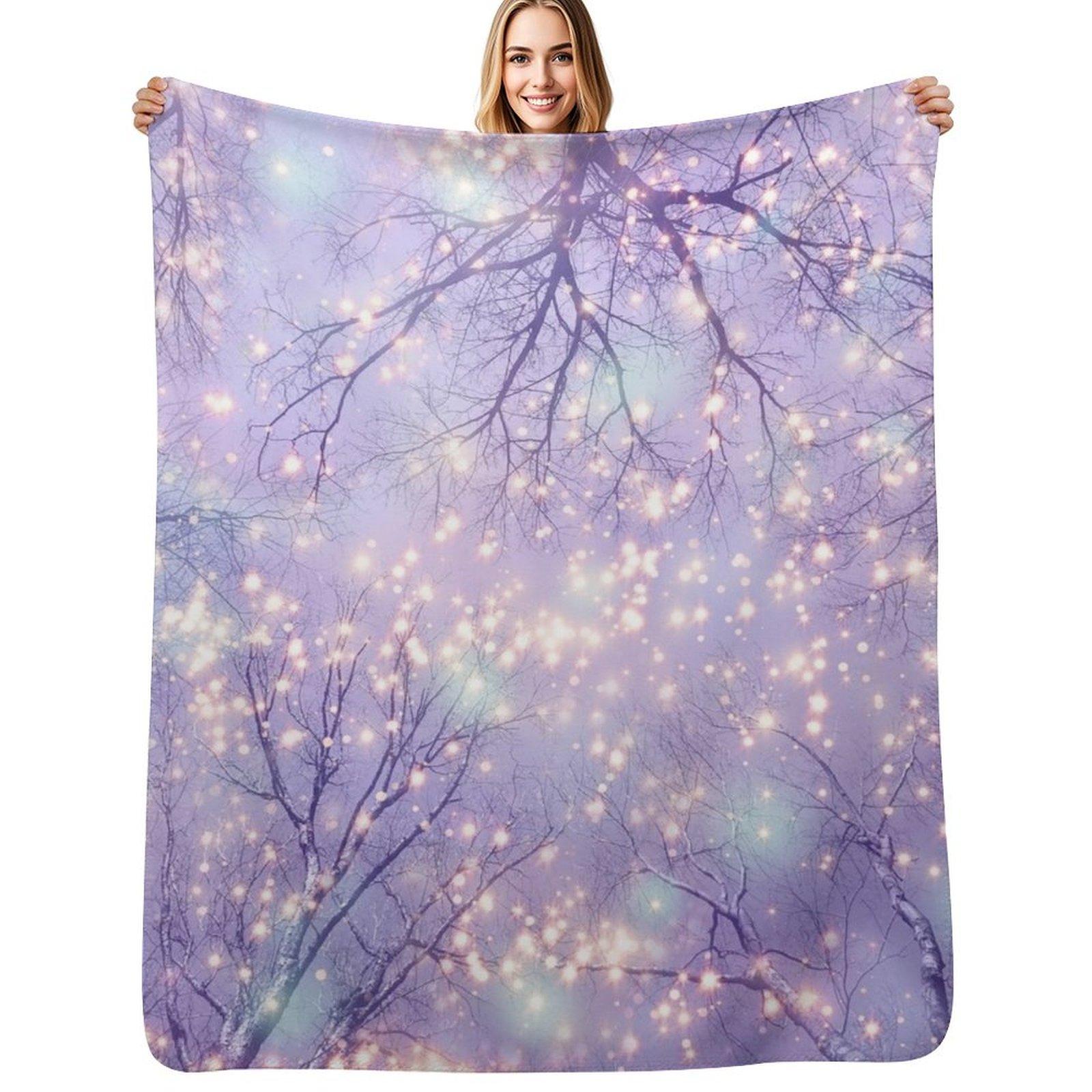 Each Moment of the Year Throw Blanket Spring Fall Cozy Throw Blanket for Couch Size: 75*100cm, Weight: 230 GSM