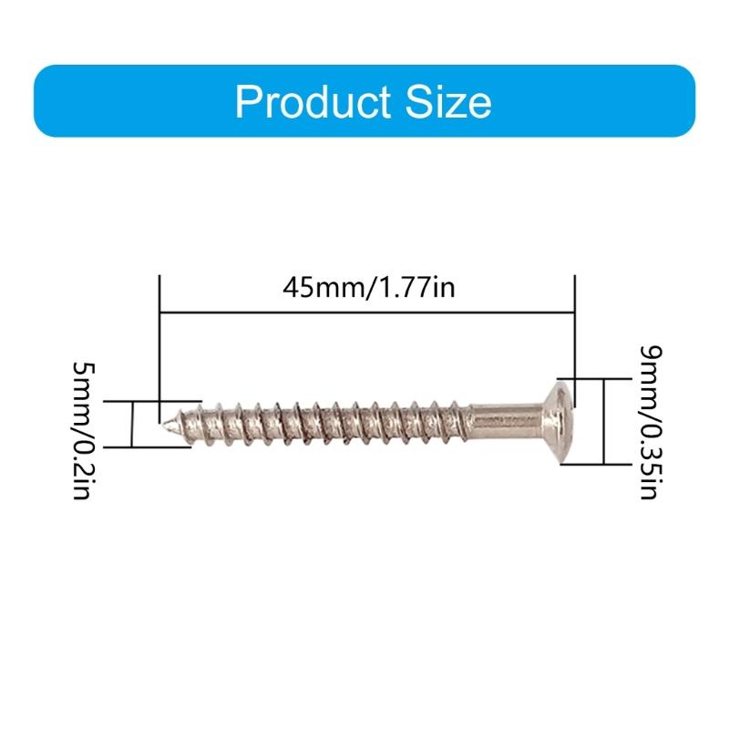 8Pcs Guitar Neck Plate Screws Replacement Electric Guitar Screws Neck Plate Mounting Screws Electric Guitars Part
