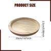 Round Decorative Tray, Dessert Plate Table Centerpiece, Wooden Serving Wood Bathroom