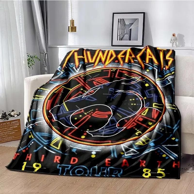 Fashion Cartoon Thundercats Printed Blanket Picnic Blankets Warm Blanket Soft and Comfortable Blanket Home Travel Birthday Gifts