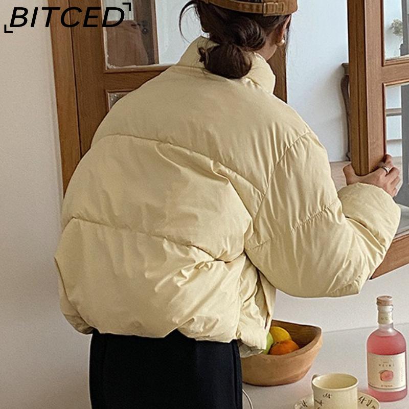 BITCED Autumn Women's Urban Casual Puffer Coat Cotton Jacket Fashionable Elegant Outerwear