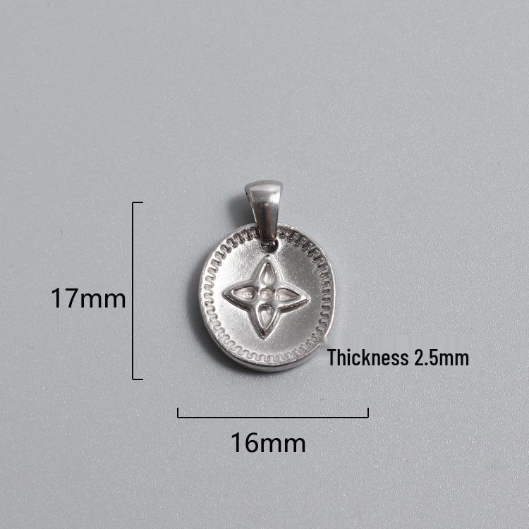 Retro Titanium Steel Cross Necklace Pendant - Stainless Steel DIY Jewelry Accessory, Fade-Resistant