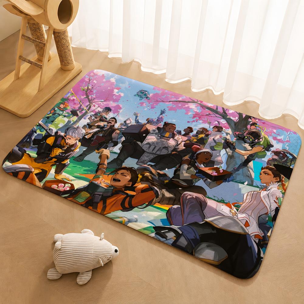 game A-Apex L-Legends cool Floor Mat Floor Mat Soft Flannel Non-Slip Door Rug for Living Room