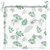 Chair Cushions 4 pcs Leaf Pattern 40 x 40 x 4 cm Fabric