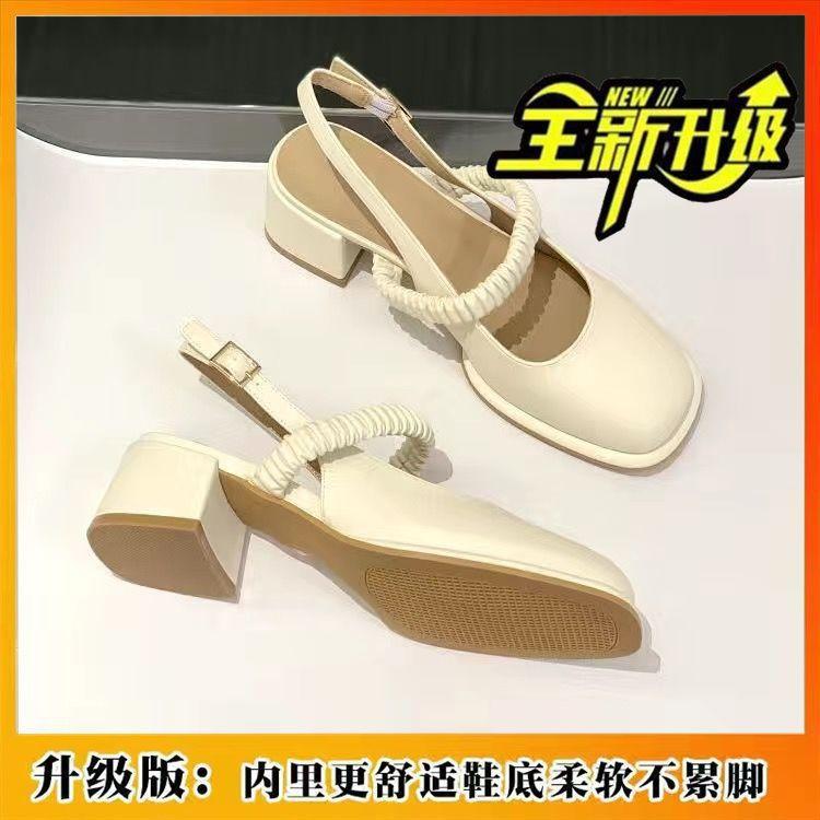 High-heeled Single Shoes Are Not Tired, Shallow-mouth Feet Are Popular In Spring and Summer, Casual Mary Jane Small Leather Shoes Ins