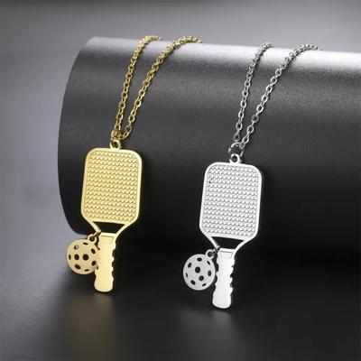 Fashion Sports Racket Pendant Necklace Unisex Couple Matching Jewelry For Party Gift