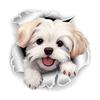 Cute Broken Hole Puppy Toilet Cover Sticker Creative Self-adhesive PVC Decal for The Bathroom Animal Dog Removable Home Decor