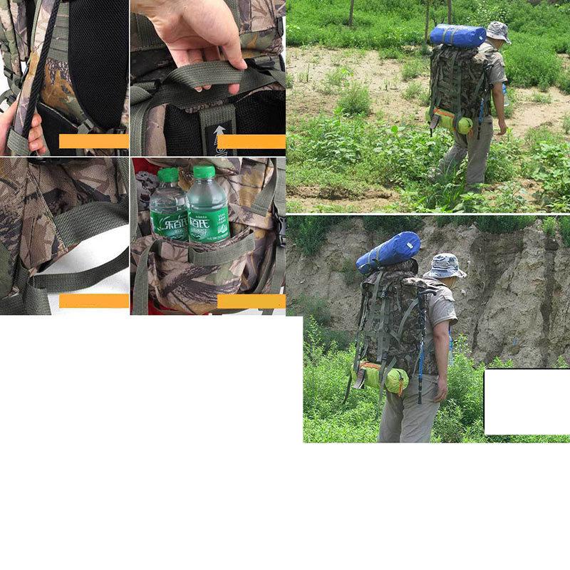 Zaino da trekking mimetico da 80 litri di grande capacità Zaini da esterno  impermeabili per il trekking in campeggio acquista in modo economico —  spedizione gratuita, recensioni reali con foto — Joom