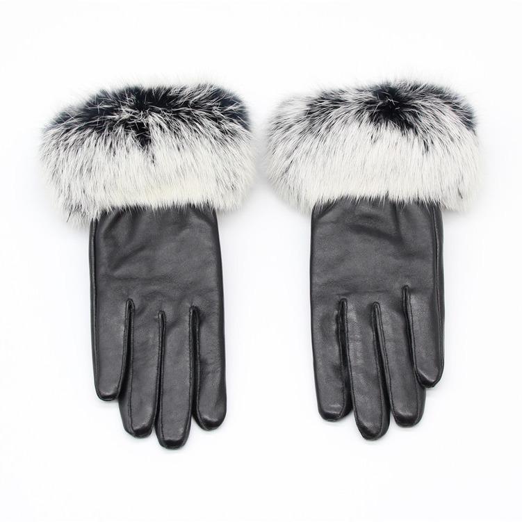 Women’s Winter Touchscreen Sheepskin Gloves - Warm, Windproof, Fur-Lined for Driving, Skiing, Riding