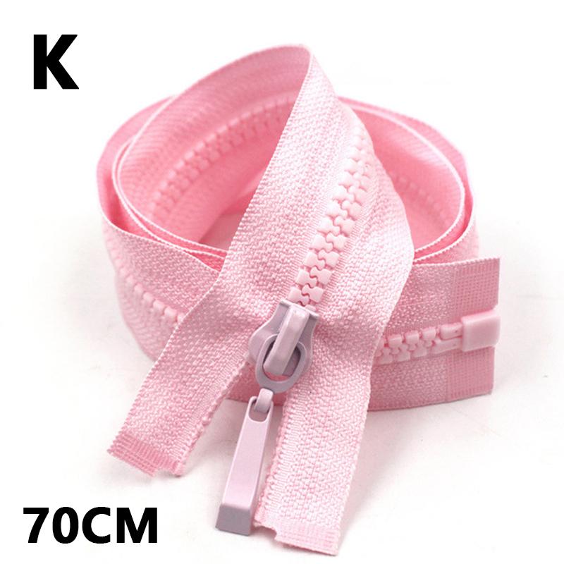 70/90cm 5# Resin Zipper Double Slider Zip For Down Jacket Clothes Bags Sewing Accessories Open-End Zippers Repair Accessory