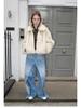 Women's Short Loose Faux Fox Fur Coat - Square Collar, Eco-Friendly, Autumn/Winter.