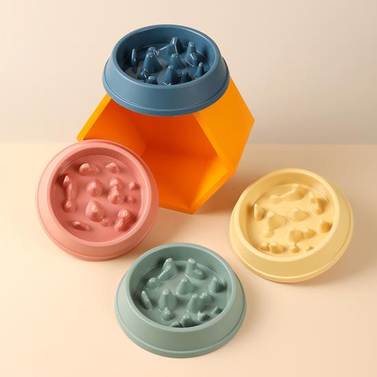 Pet Bowl Non-Slip Large Capacity Reusable Slow Feeder Dog Breed Food Bowl for Home Use