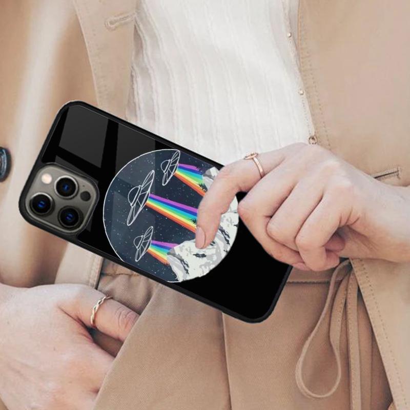 Cartoon Space Alien UFO Magnetic Phone Case For APPLE iPhone 17 Air 16 14 13 12 Pro Max 15 Plus Wireless Charge MagSafe Cover