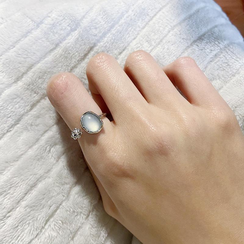 Nische Design Sinn Kalter Wind Hoher Sinn Unregelmäßig Schlicht Zirkon Persönlichkeit Damen Offener Zeigefingerring