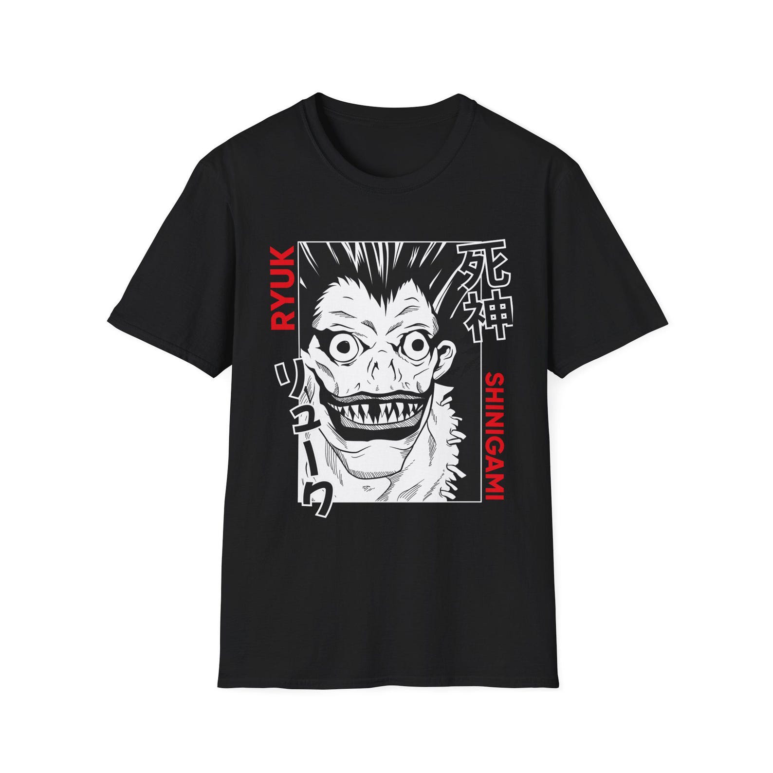 Ryuk Anime Face T-Shirt | Shinigami Manga Graphic Tee 4XL