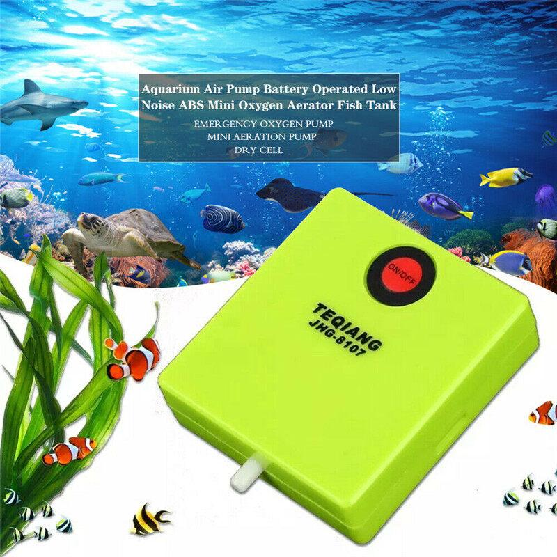 Oxygen Aerator Aquarium Air Pump Fish Tank Air Stone Battery Operated With Tube