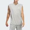 Adidas Débardeur sans manches All-World pour homme, gris métallisé IC2467