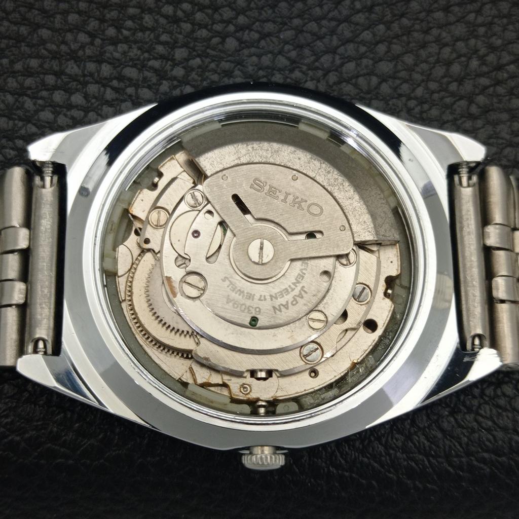 AUTOMATIC VINTAGE REFURBISHED SEIKO 5 6309A JAPAN MENS GREEN WATCH A441711-1 Sk-a441711