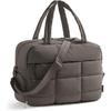 BAGSMART Gym Bag for Women, Carry on Travel Duffel Bag, Water-resistant Weekender with Shoe Compartment for Gym Travel Work, Chocolate, Medium