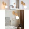 Modern Minimalist Wooden Wall Lamp With Led Bulb For Bedroom And Living Room Decor