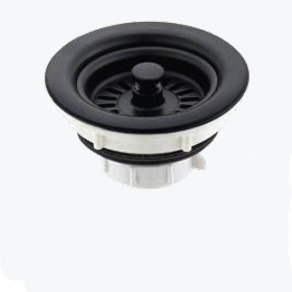 Plastic Black Color Plated Sink Strainer Basket Drain LB-9124-A