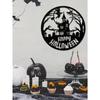 Spooky Halloween Metal Wall Decor Witch Dance Gothic Home Ornament