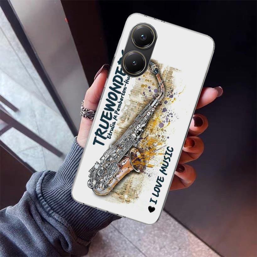 

Music Saxophone Instrument Phone Case For Xiaomi Poco X7 X6 X5 Pro F7 Ultra Redmi 15C 15 13 13C 12 12C 10 10A 10C 9 9A 9C 9T She Xiaomi Poco F7 Ultra