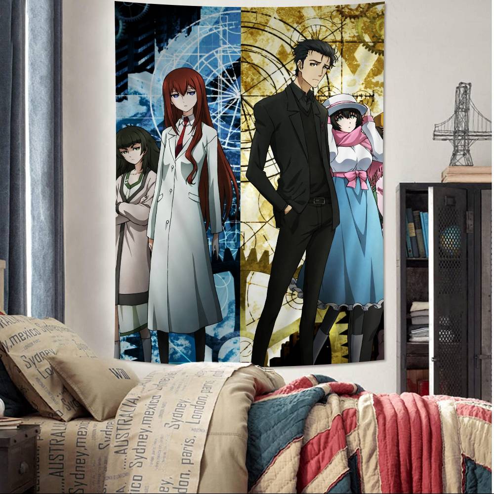 Steins Gate Anime Tapestry Wall Hanging Decoration Household Wall Hanging Home Decor