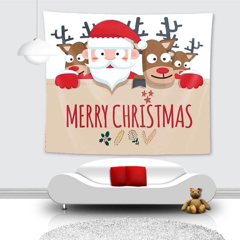 Amazon Weihnachten und Neujahr Cartoon Wandteppich Hänge Tuch