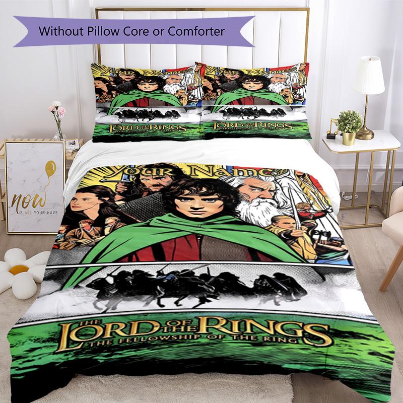 Lord Rings Customized Name Duvet Cover Set Suitable for Decorate room Breathable Duvet Cover Bedroom Decor