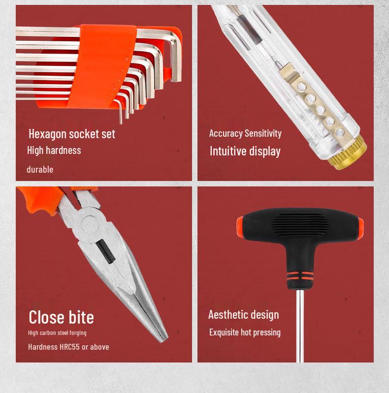 Multifunctional Household Tool Set: Screwdriver, Wrench, Pliers for Electricians & Woodworkers