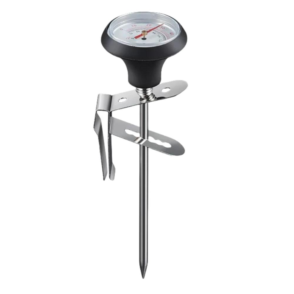 Термометр для кофе из нержавеющей стали 0~100℃ Длинный щуп Кулинарный термометр Мгновенное считывание Термометр для питчера для вспенивания молока