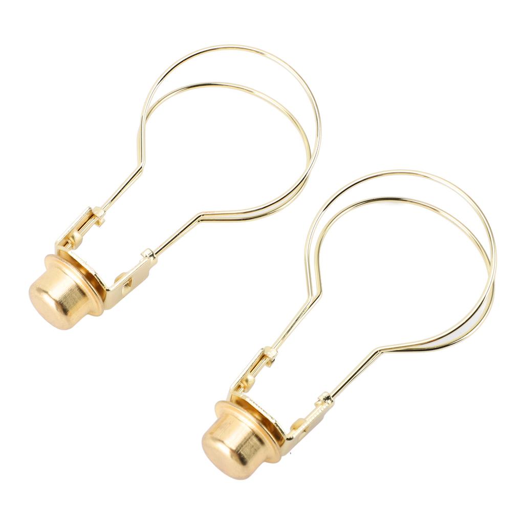 Bulb Clip Adapter Metal Wire Rust Proof Clip On Bulb Lampshade Holder with Finial Top for Table Lamp Floor Lamp 2pcs