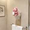 Cartoon Pig Figurine 3D Printed Toilet Pig Decoration Novelty Pig Sitting on Toilet  Gift