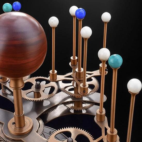 Deluxe Solar System Orrery Inner Planet Model with Earth Moon for Stargazers And Collectors Gift For Him And Her