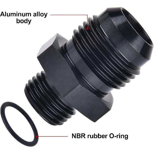 EVIL ENERGY 8AN Flare To AN6 ORB Male O-Ring Fitting Adapter 2PCS
