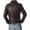 SKINOUTFIT Men's Genuine Lambskin Brown Leather Jacket Stylish Motorcycle Bomber Biker Outerwear MJ 213