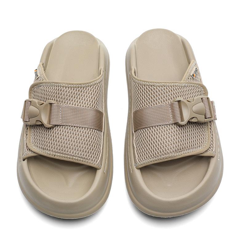 

3812 men s slippers outdoor beach leisure one-word drag new summer sports sandals beach shoes outer wear 44 хаки