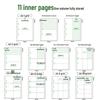 A4 Nine-Pocket Star Cartoon Card Album Pages, PP Transparent Storage A5 Four-Pocket Inner Core